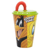 Pahar pentru copii, din plastic, cu pai, Looney Tunes Multicolor, 430 ml (1)