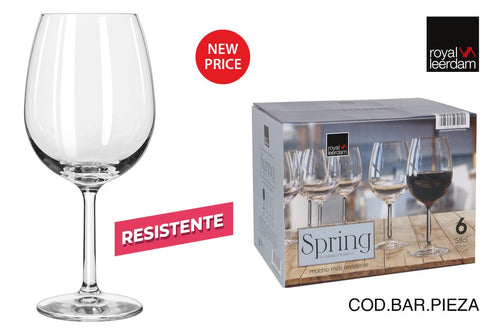 Inde Soler Hispania Pahar pentru vin din sticla, Spring Transparent, 580 ml