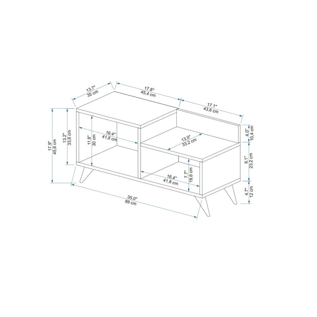 Pantofar din pal, cu 1 usa, Seul Pin Atlantic / Antracit, l45,6xA35xH89 cm (4)