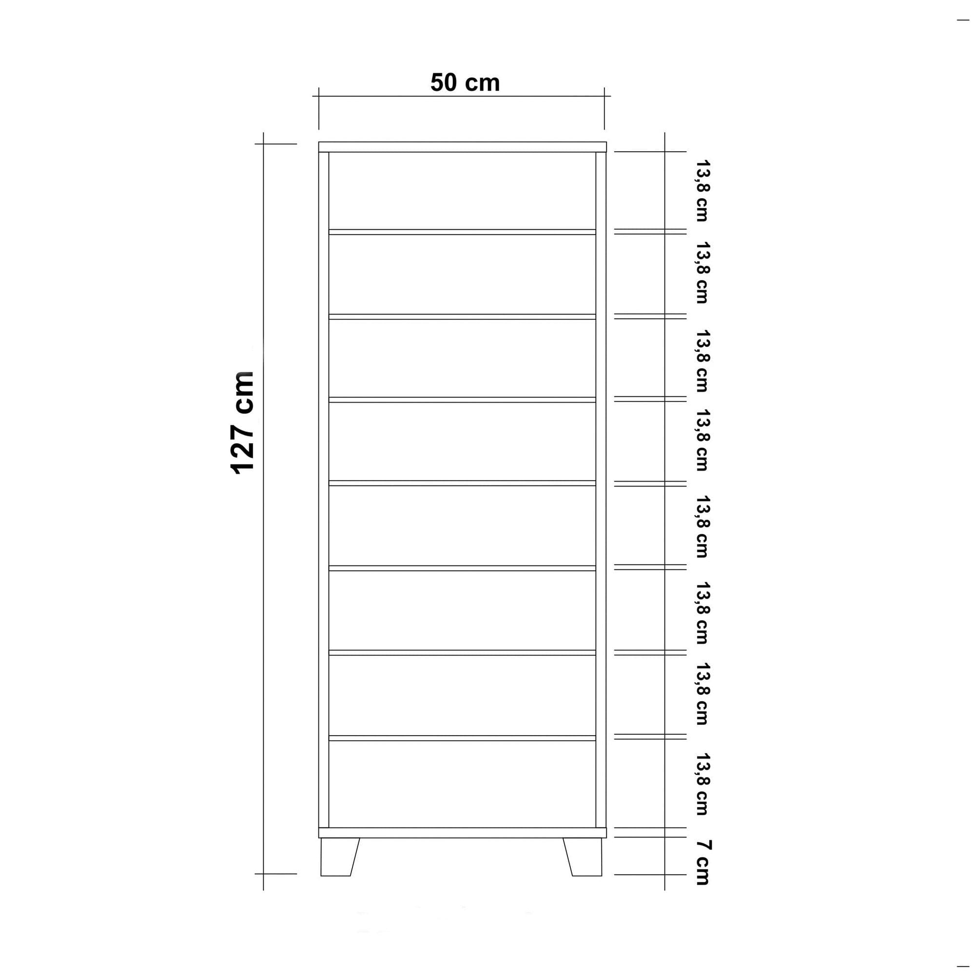 Pantofar din pal, cu 2 usi, Filinta 766 Alb, l50xA38xH127 cm (5)