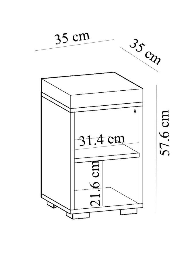 Pantofar din pal, Top Alb, l35xA35xH57,6 cm (4)