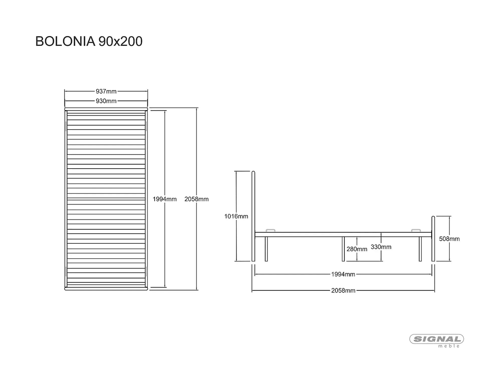 Pat din metal, Bolonia Alb (1)