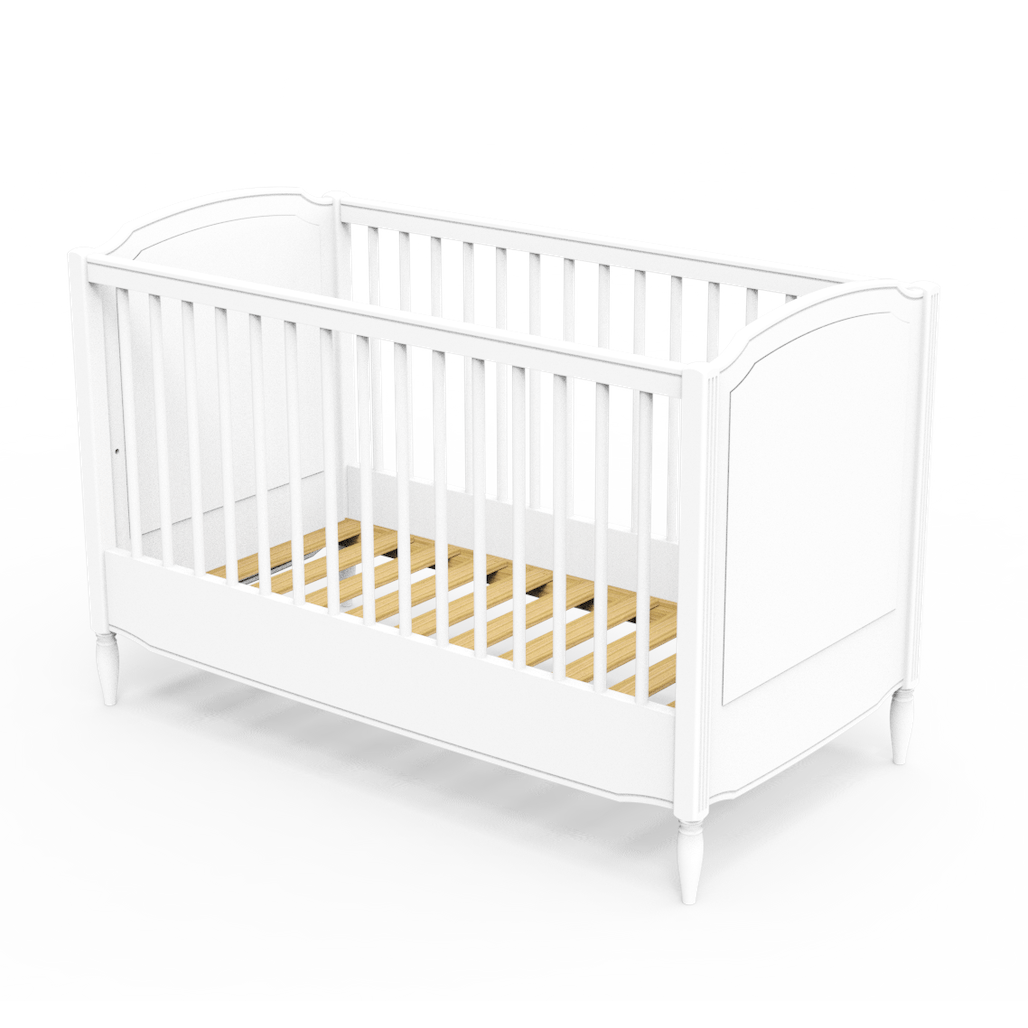 Theo Bebe 60 x 120 cm Patut din lemn si MDF, pentru bebe, Lafayette Alb