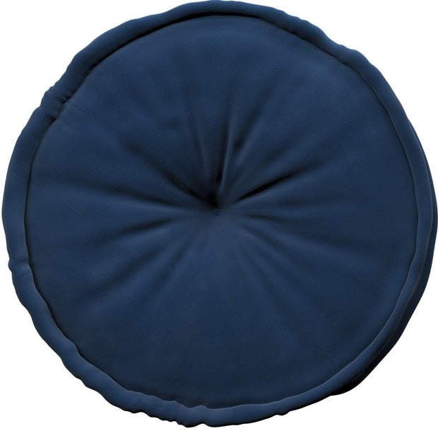 Perna de sezut decorativa Posh Velvet Albastru, Ø50xH13 cm (1)