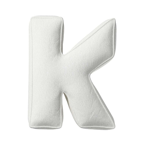 Perna decorativa Letter K Boucle, 35 x 40 cm & YLLTP-LETTER-K-BOUCLE-1931-702