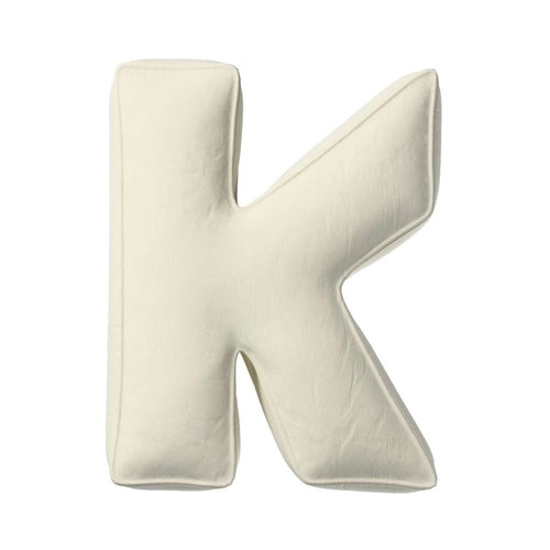 Perna decorativa Letter K Velvet, 35 x 40 cm & YLLTP-LETTER-K-VELVET-1931-704