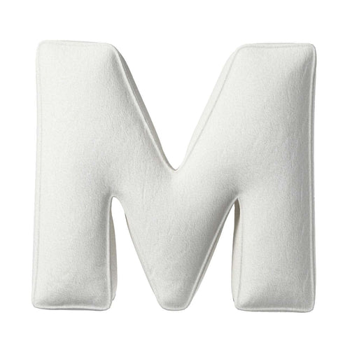 Perna decorativa Letter M Boucle, 35 x 40 cm & YLLTP-LETTER-M-BOUCLE-1934-702