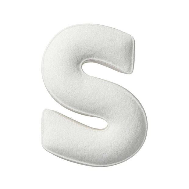 Perna decorativa Letter S Boucle, 35 x 40 cm & YLLTP-LETTER-S-BOUCLE-1939-702