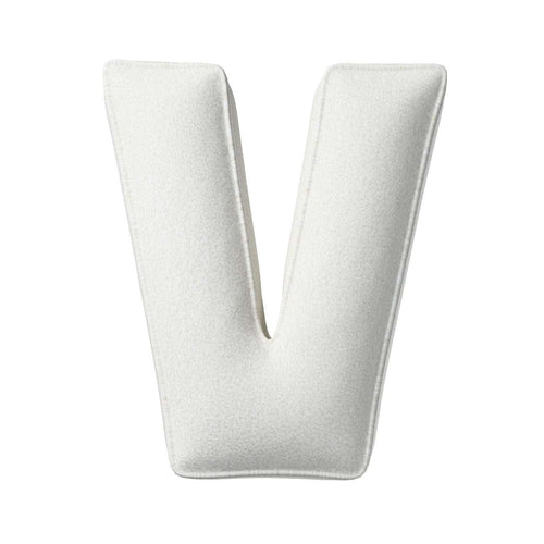 Perna decorativa Letter V Boucle, 35 x 40 cm & YLLTP-LETTER-V-BOUCLE-1942-702