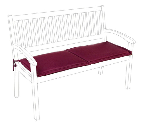 Perna decorativa pentru banca cu husa detasabila, Poly180 S2 Burgundy, L115xl47 cm