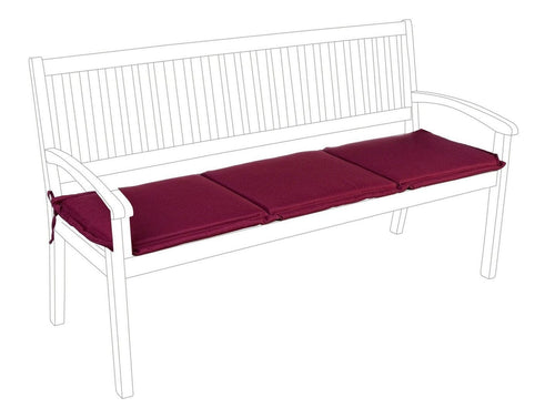 Perna decorativa pentru banca cu husa detasabila, Poly180 S3 Burgundy, L153xl48 cm