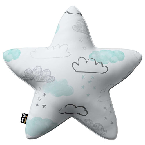 Perna decorativa pentru copii, Lucky Star Clouds, 52 x 52 cm