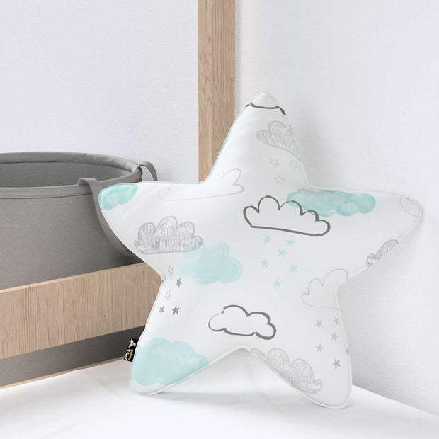 Perna decorativa pentru copii, Lucky Star Clouds, 52 x 52 cm (2)