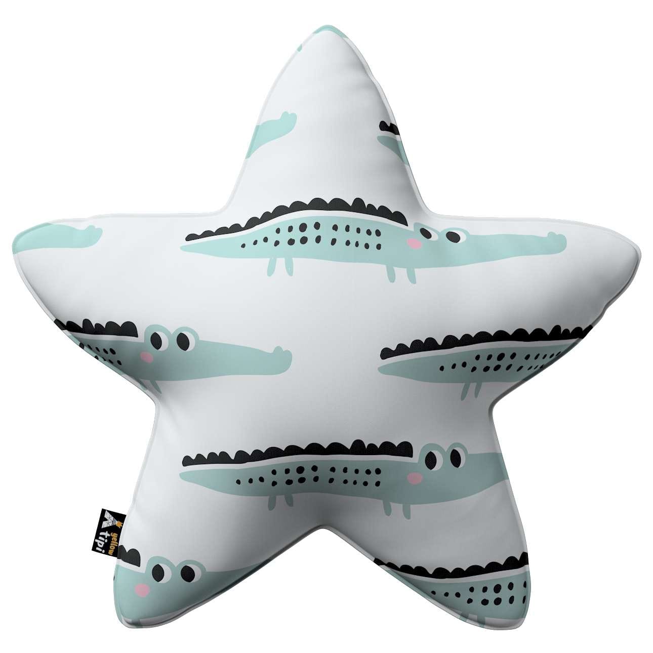 Perna decorativa pentru copii, Lucky Star Crocodile, 52 x 52 cm