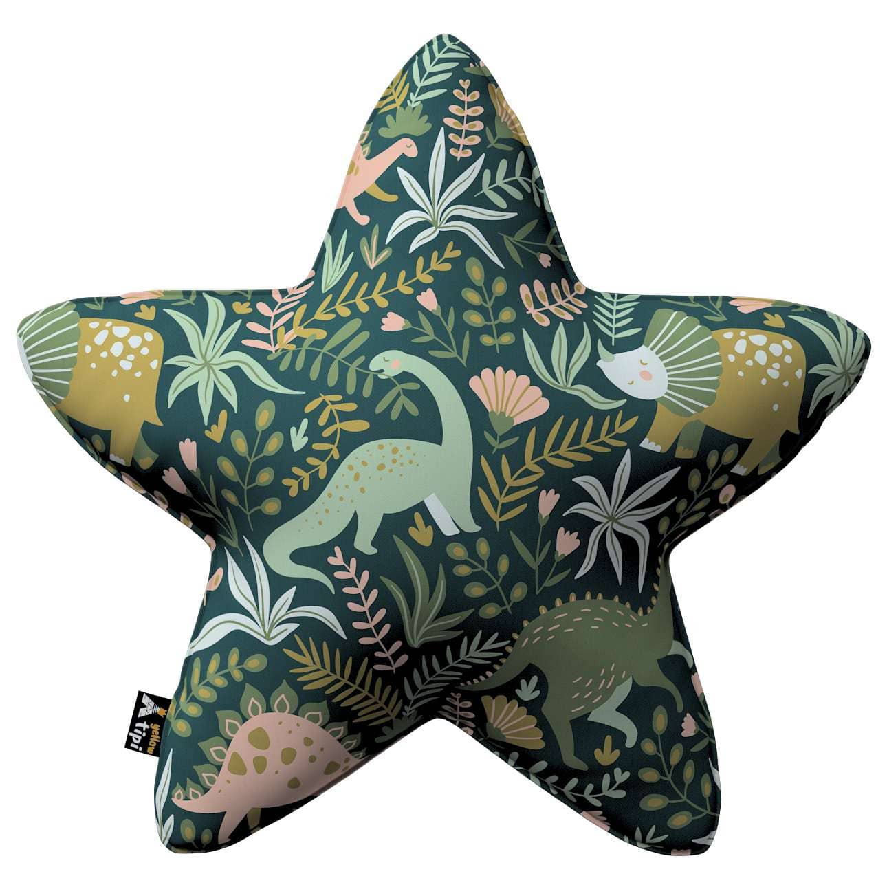 Perna decorativa pentru copii, Lucky Star Dino, 52 x 52 cm