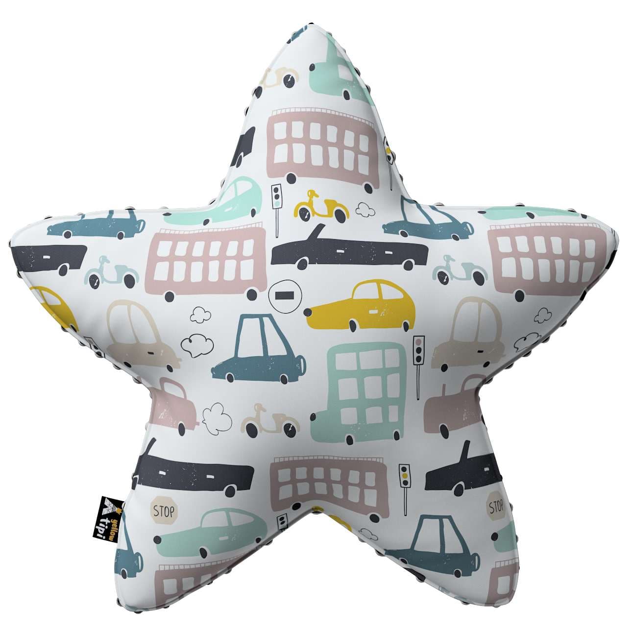 Perna decorativa pentru copii, Lucky Star Minky Cars, 52 x 52 cm