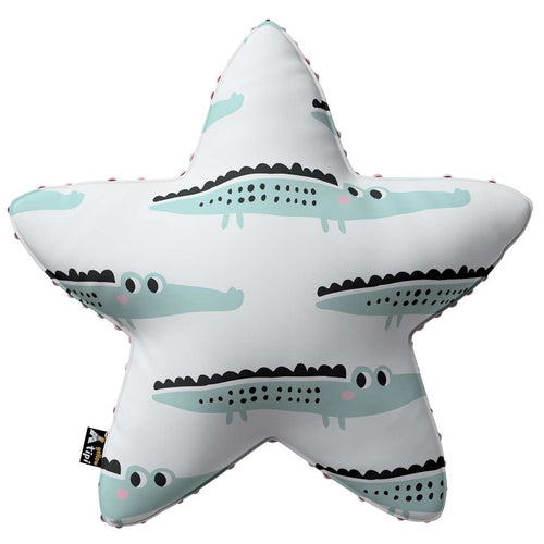 Perna decorativa pentru copii, Lucky Star Minky Crocodile, 52 x 52 cm