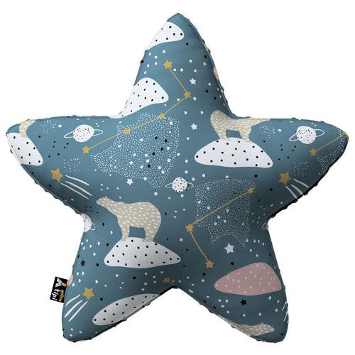 Perna decorativa pentru copii, Lucky Star Minky Stars, 52 x 52 cm