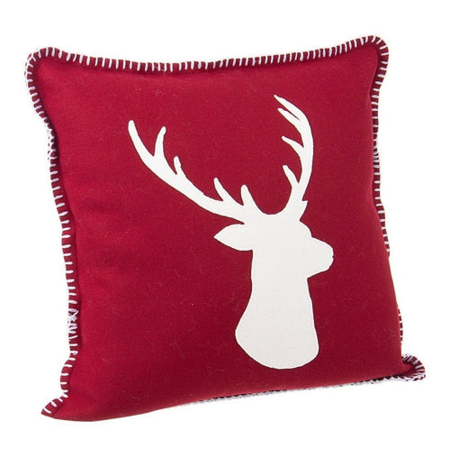 Perna decorativa pentru Craciun Blitzen S Rosu / Alb, 45 x 45 cm