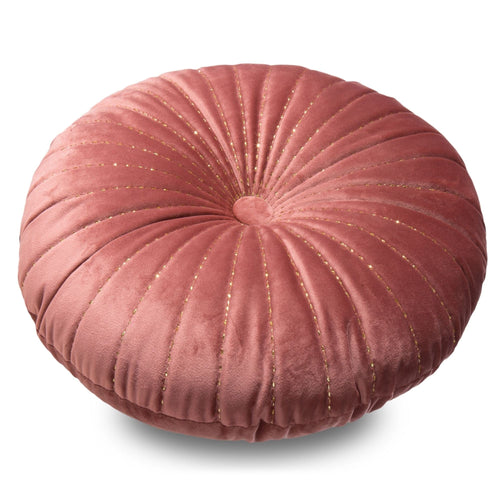 Perna decorativa, Velvet Round Roz Inchis, Ø40 cm