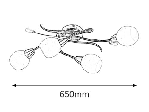 Plafoniera Emily 2620 Gri / Alb (1)