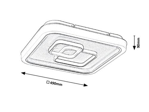 Plafoniera Portia 3318 Argintiu / Alb (3)