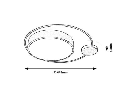 Plafoniera Saphira 3529 Negru / Alb (1)