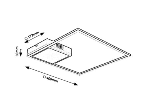 Plafoniera Sirius 5285 Crom / Alb (2)