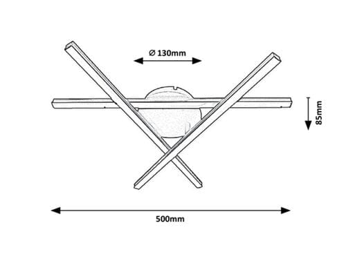 Plafoniera Svetlana 3514 Negru Mat / Alb (3)