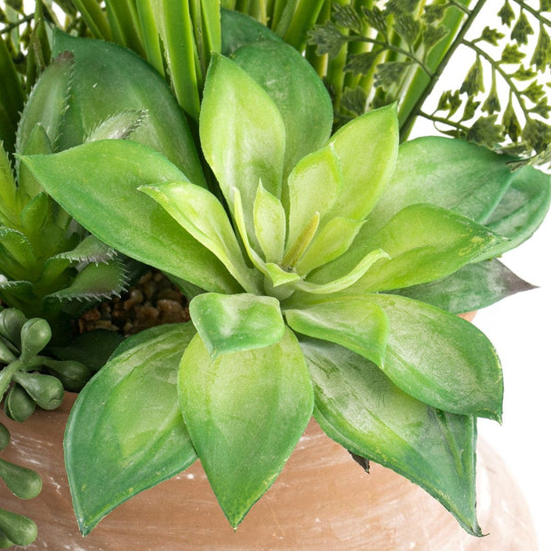 Decoking Planta artificiala in ghiveci, Smoothy Verde / Maro, H48 cm