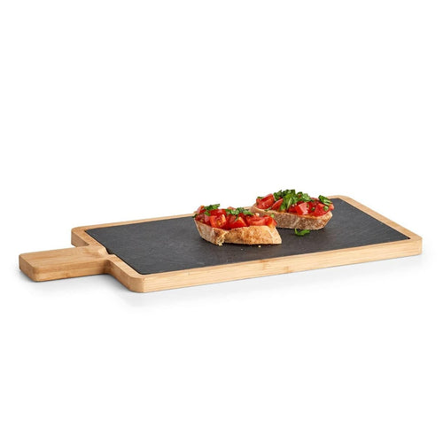 Platou servire, Slate Rectangle Grafit / Natural, L40xl19xH1,5 cm