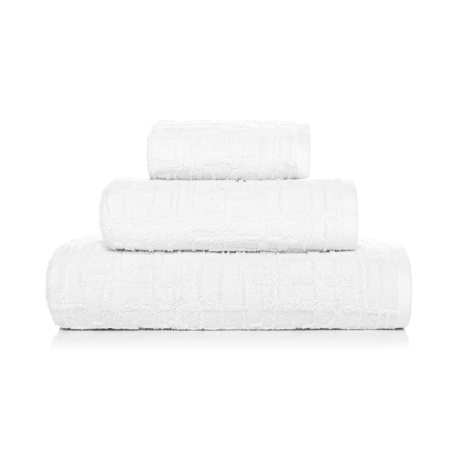 Prosop baie din bumbac, Gaufre Alb & SRMPT-GAUFRE-1420-WHITE & SRMPT-GAUFRE-1420-WHITE