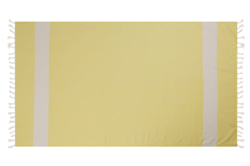 Asir Prosop de spa din bumbac, Ocean Galben / Alb, 100 x 180 cm