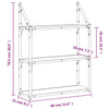 Raft din lemn, Loggia 132 Stejar Sonoma, l60xA21xH78,5 cm (7)