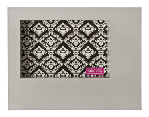 Rama foto decorativa din plastic, MDF si sticla, Modern Gri, 21 x 16 cm