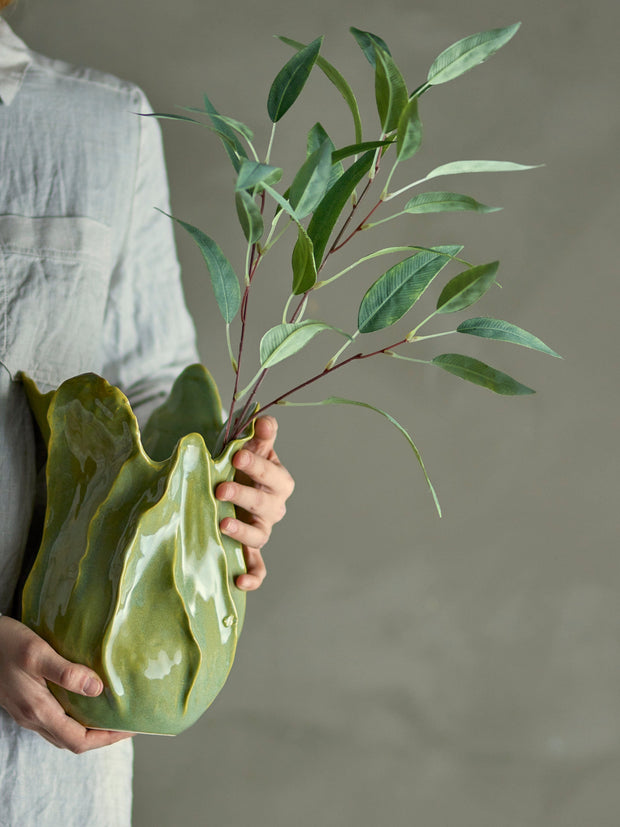 Ramura decorativa artificiala, Eucalyptus Verde, H85 cm (2)