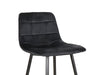 Scaun de bar tapitat cu stofa si picioare metalice, Miley H-2 Velvet Negru, l43xA40xH87 cm (2)