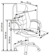 Scaun de birou directorial tapitat cu piele ecologica, Cody Maro, l64xA65xH111-119 cm (2)