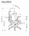 Scaun de birou directorial tapitat cu piele ecologica, Valerio Negru / Gri, l67xA69xH120-128 cm (4)