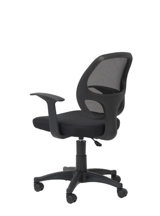 Dorel Home Scaun de birou ergonomic tapitat cu stofa, Davis Negru, l61xA55xH100 cm