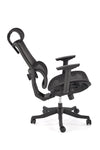 Scaun de birou ergonomic tapitat cu stofa, Osvaldo Negru, l68xA74xH122-128 cm (4)