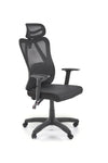 Scaun de birou ergonomic tapitat cu stofa, Ramos Negru, l65xA60xH121-129 cm