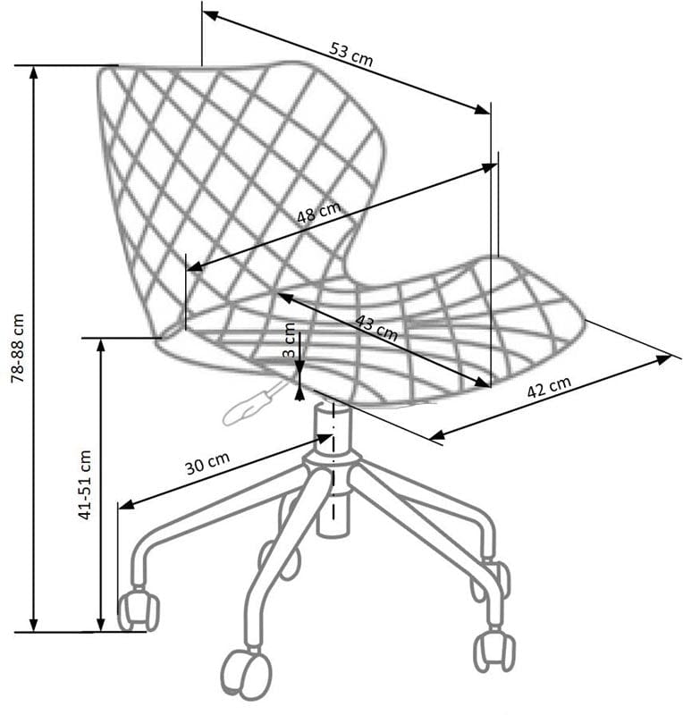 Scaun de birou pentru copii, tapitat cu piele ecologica si stofa, Maxie Negru / Alb, l48xA53xH78-88 cm (2)