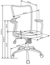 Scaun de birou pentru copii tapitat cu stofa, Andreas Lime / Gri, l56xA56xH87-95 cm (2)