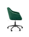 Scaun de birou pentru copii tapitat cu stofa, Francesco Velvet Verde Inchis / Negru, l57xA55xH79-89 cm (4)