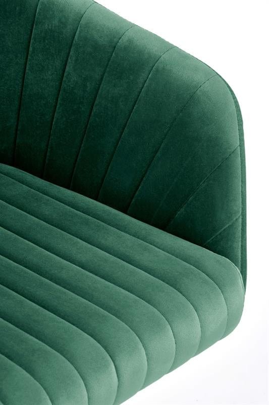 Scaun de birou pentru copii tapitat cu stofa, Francesco Velvet Verde Inchis / Negru, l57xA55xH79-89 cm (6)