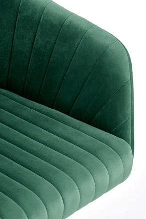 Scaun de birou pentru copii tapitat cu stofa, Francesco Velvet Verde Inchis / Negru, l57xA55xH79-89 cm (9)