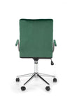 Scaun de birou pentru copii tapitat cu stofa, Gonzalez IV Velvet Verde Inchis / Crom, l53xA60xH93-105 cm (2)