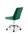 Scaun de birou pentru copii tapitat cu stofa, Riley Velvet Verde Inchis / Crom, l51xA54xH81-91 cm (4)