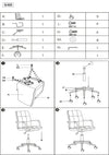 Scaun de birou tapitat cu piele ecologica, Qwin-022 Alb, l51xA40xH87-97 cm (1)